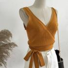 Side-tie Sleeveless Knit Top