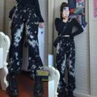 Long-sleeve T-shirt / Tie Dye Harem Pants