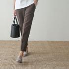 Band-waist Tapered Dress Pants (2 Types)