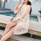Set: Spaghetti-strap Playsuit + Elbow-sleeve Lace Jacket