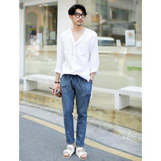 Drawstring-waist Baggy-fit Pants