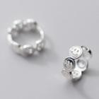 Smiley Face Hoop Drop Earring 1 Pair - As Shown In Figure - One Size