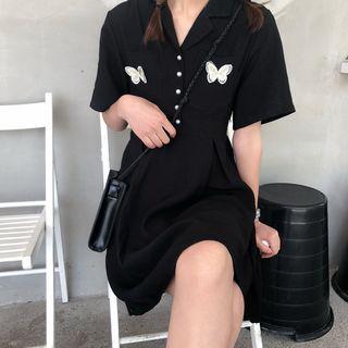 Embroidered Blazer Dress As Shown In Figure - One Size