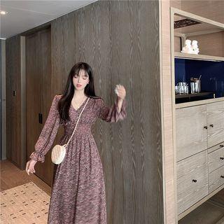 Floral Long-sleeved Dress