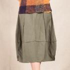 Panel A-line Midi Skirt
