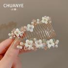 Flower Faux Pearl Hair Comb / Hair Clip
