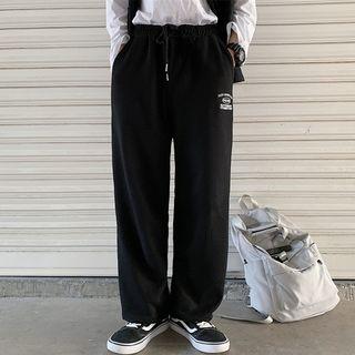 Wide-leg Letter Pants