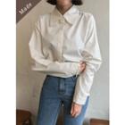 Wide-collar Boxy-fit Shirt
