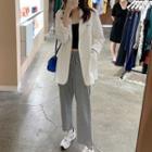 Set: Plain Blazer + Sweatpants