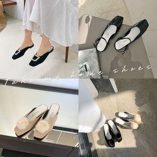 Square Toe Mules / Sandals (various Designs)
