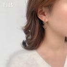 Leopard Print Pom Pom Earring 1 Pair - As Shown In Figure - One Size