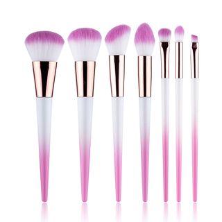 Set Of 7: Makeup Brush Set Of 7: Gradient Pink - One Size
