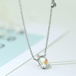 Faux Crystal Unicorn Pendant Necklace