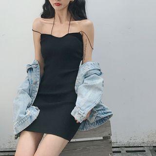 Knitted Spaghetti Strap Dress