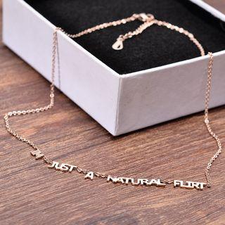 Lettering Necklace Necklace - Lettering - Rose Gold - One Size