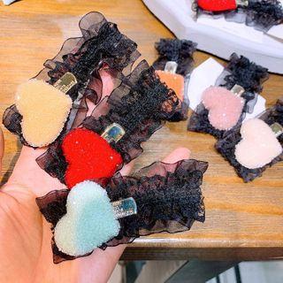 Heart & Lace Hair Clip