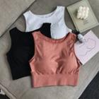 Cropped Padded Tank Top
