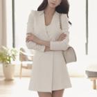 Mock Two-piece Blazer Dress