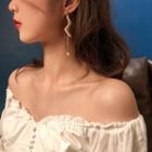 Faux Pearl Swirl Dangle Earring 1 Pair - Silver Needle - As Shown In Figure - One Size
