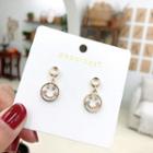 925 Sterling Silver Smile Dangle Earring Bl1043 - Gold - One Size