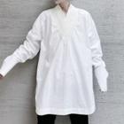 Long-sleeve V-neck Long Shirt