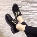 Faux Pearl Brogue Oxfords