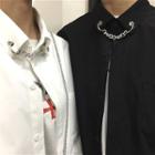 Chain-detailed Long Sleeve Shirt