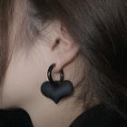 Heart Stainless Steel Dangle Earring 1 Pair - Black - One Size