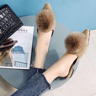 Pom Pom Pointy Mules