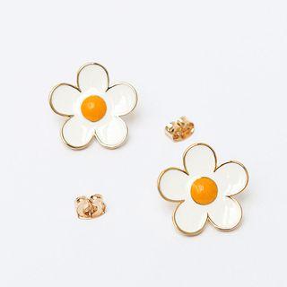 Metallic Flower Earrings