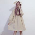 Ear-accent Hooded A-line Dress