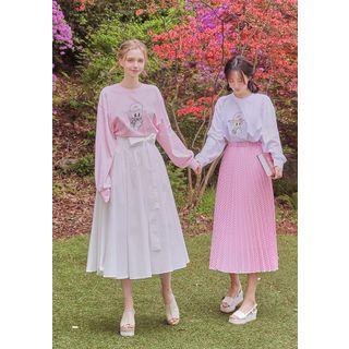 Self-tie Maxi Full Skirt