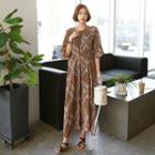 Tall Size Paisley Scarf Print Maxi Dress