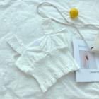 Wide-strap Smocked Top