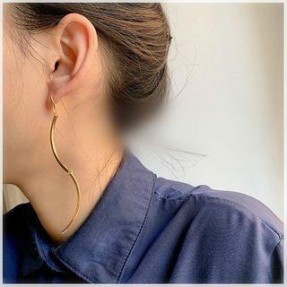 925 Sterling Silver Dangle Earring 5119 - Gold - One Size