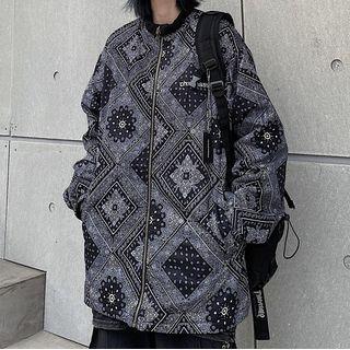 Reversible Printed Zip-up Jacket