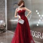 Sequined Spaghetti Strap A-line Cocktail Dress / Evening Gown