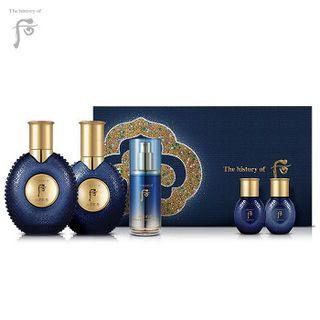 The History Of Whoo - Gongjinhyang Gun Ja Yang Special Set: Skin Softener 140ml + 20ml + Lotion 100ml + 20ml + Moisture All In One Treatment 30ml
