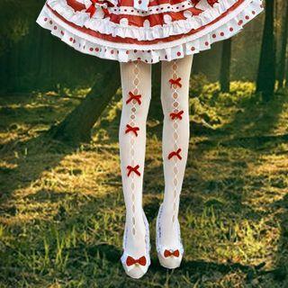 Ribbon Cut-out Tights