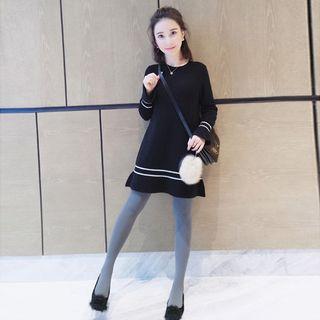 Ruffle-trim Mini Sweater Dress