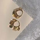 Fringed Hoop Earring 1 Pair - Gold - One Size