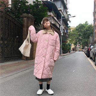 Corduroy Padded Long Coat