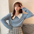 Doll Collar Long-sleeved Top