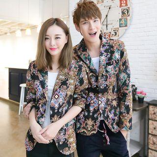 Couple Floral Button Jacket