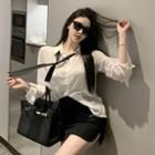 Tie Neck Shirt / Mini Skort