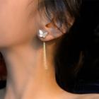 Butterfly Alloy Fringed Earring 1 Pair - Gold - One Size