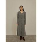 Button-up Maxi Cable-knit Dress