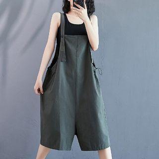 Cropped Wide Leg Jumper Pants Dark Gray - One Size