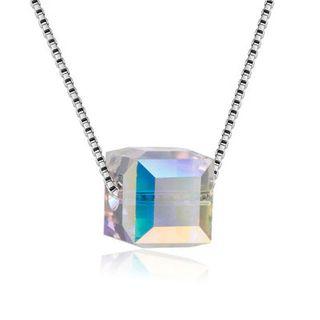 Cube Rhinestone Necklace As Shown In Figure - 8mm