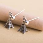 925 Sterling Silver Tower Drop Earrings